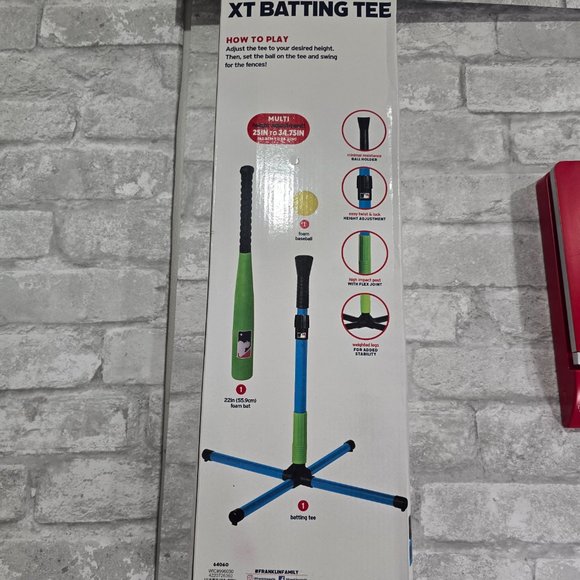 Franklin Sports Youth Batting Tee Adjustable Height 23"- 33" Inches - Picture 8 of 10